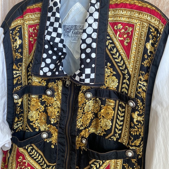 Versace Inspired 1990s Vintage Bomber Jacket - Picture 3 of 7